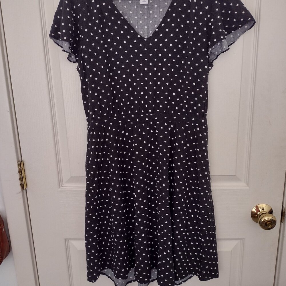 Black Old Navy Polka Dot Dress (Women's M)